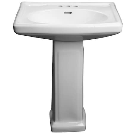 Proflo White Vitreous China Traditional Pedestal Sink Top PROPFACC14108WH